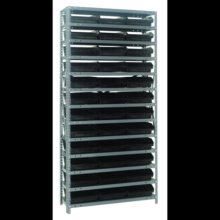QUANTUM STORAGE SYSTEMS Steel Shelving with plastic bins 1275-109BK